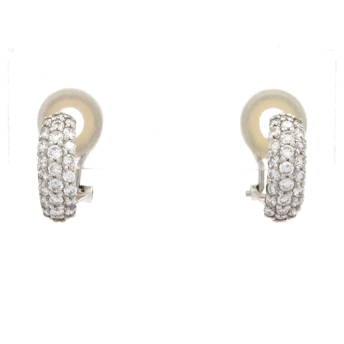 Unbranded ノーブランド イヤリング Pt 900 ダイヤモンド 総重量 5 2 g 0 40刻印