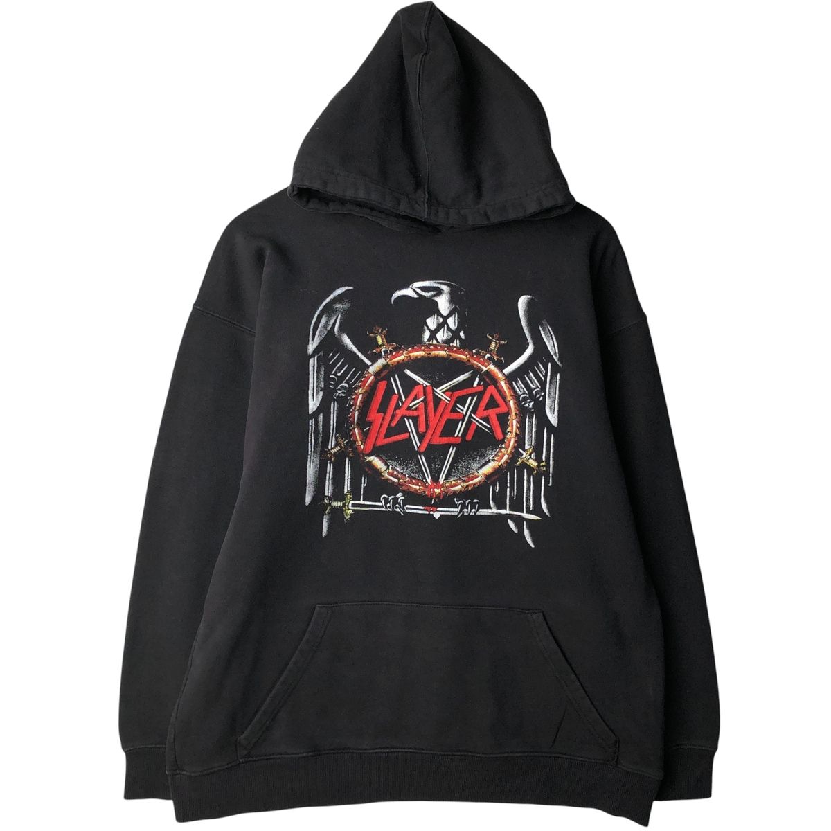 古着 SLAYER スレイヤー 鷲柄 イーグル柄 バンド スウェットプル