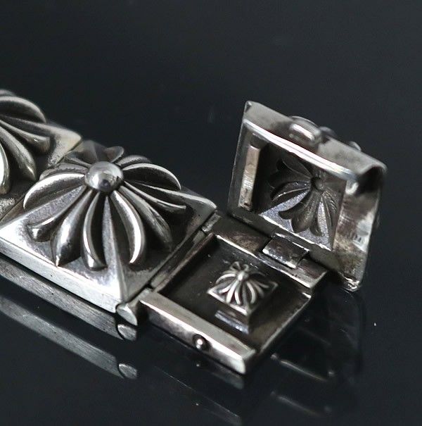 CHROME HEARTS クロムハーツ CHプラス ピラミッド ブレス 12リンク メンズ シルバー SV 925 101010