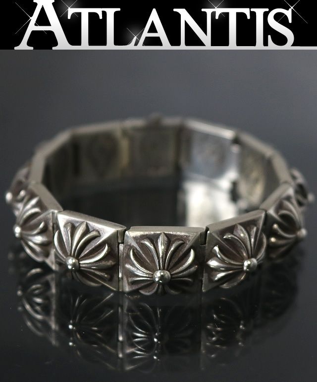 CHROME HEARTS クロムハーツ CHプラス ピラミッド ブレス 12リンク メンズ シルバー SV 925 101010