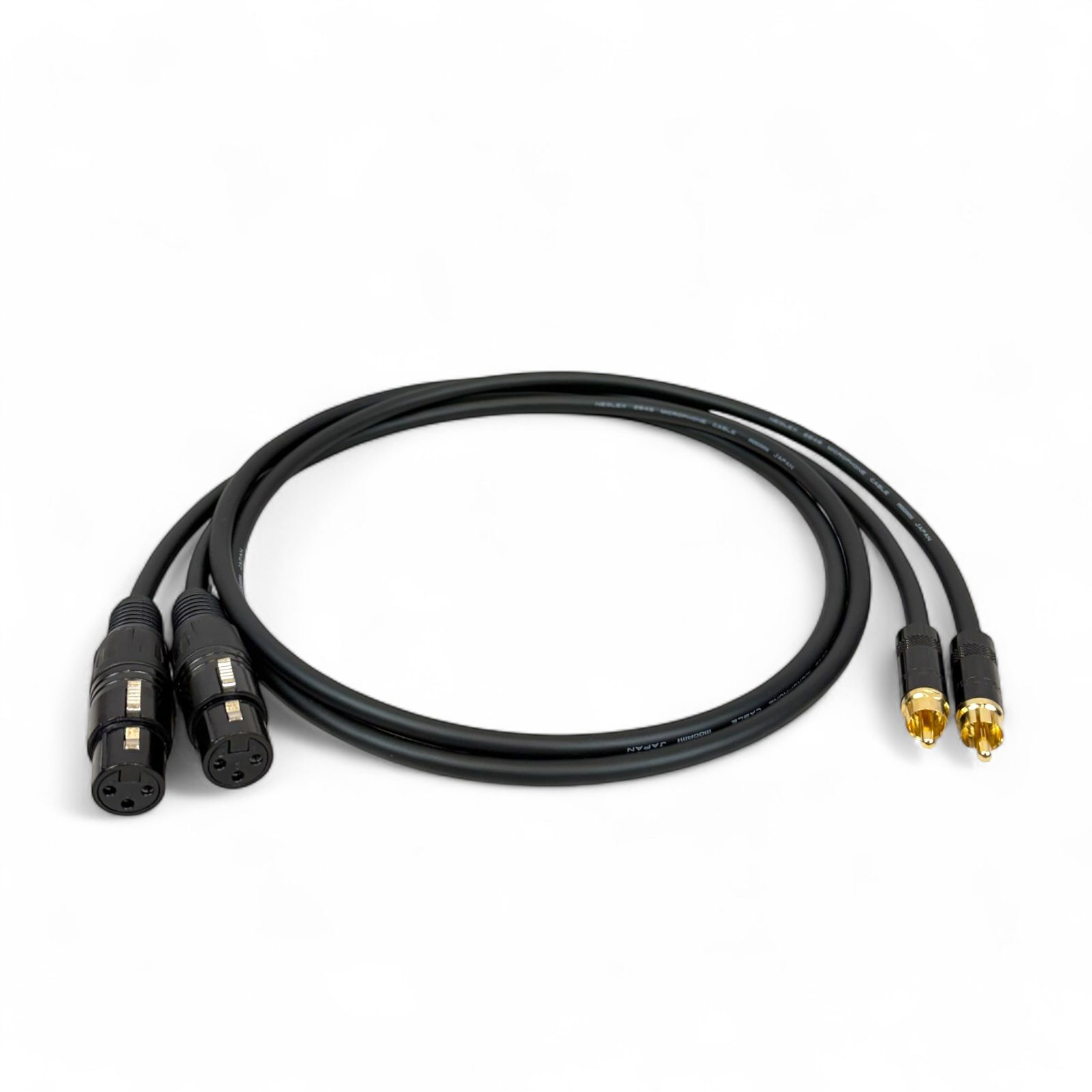 MOGAMI 2549 BLACK XLR RCA ケーブル 1m 2本セット - メルカリ