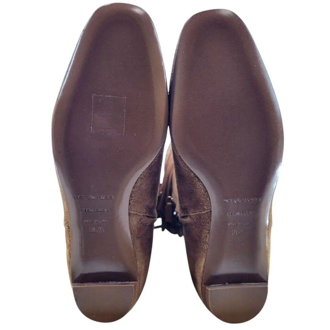 美品】セルジオロッシ ロングブーツ フリンジ スエード ブラウン 36 2