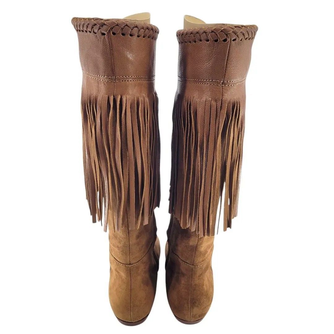 美品】セルジオロッシ ロングブーツ フリンジ スエード ブラウン 36 2