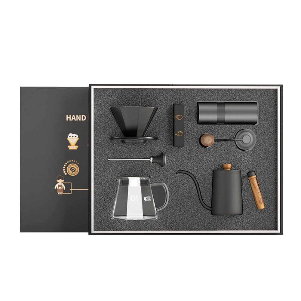  コーヒードリップ ７点セット コーヒードリッパー フィルターカップ コーヒーサーバー 温度計 コーヒポット キッチンラック デザートフォーク ドリッパー コーヒー用品