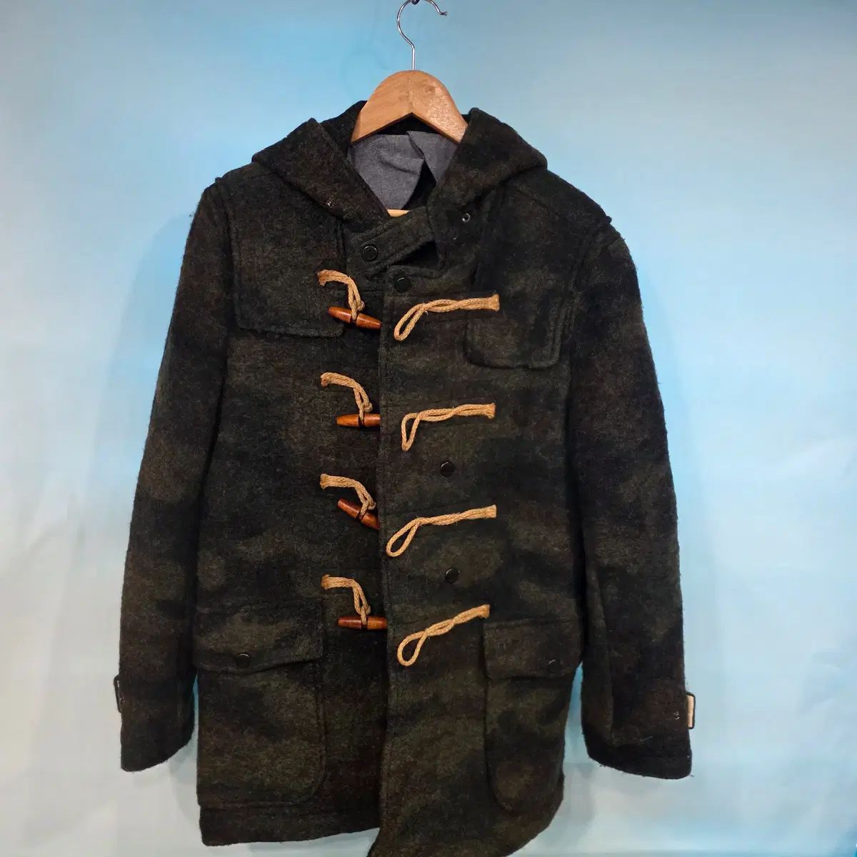 HAZZYS トグルボタン ウール フードコート