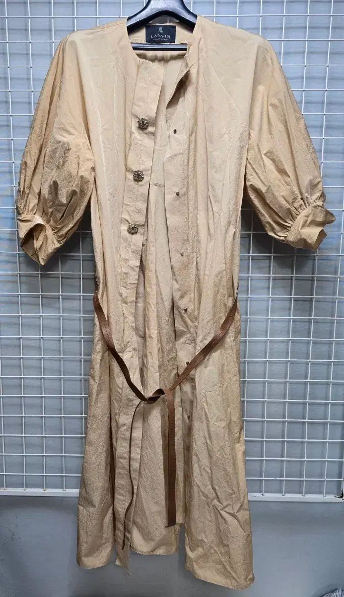 LANVIN ランバン 薄い ウエストベルト ロング丈ワンピース