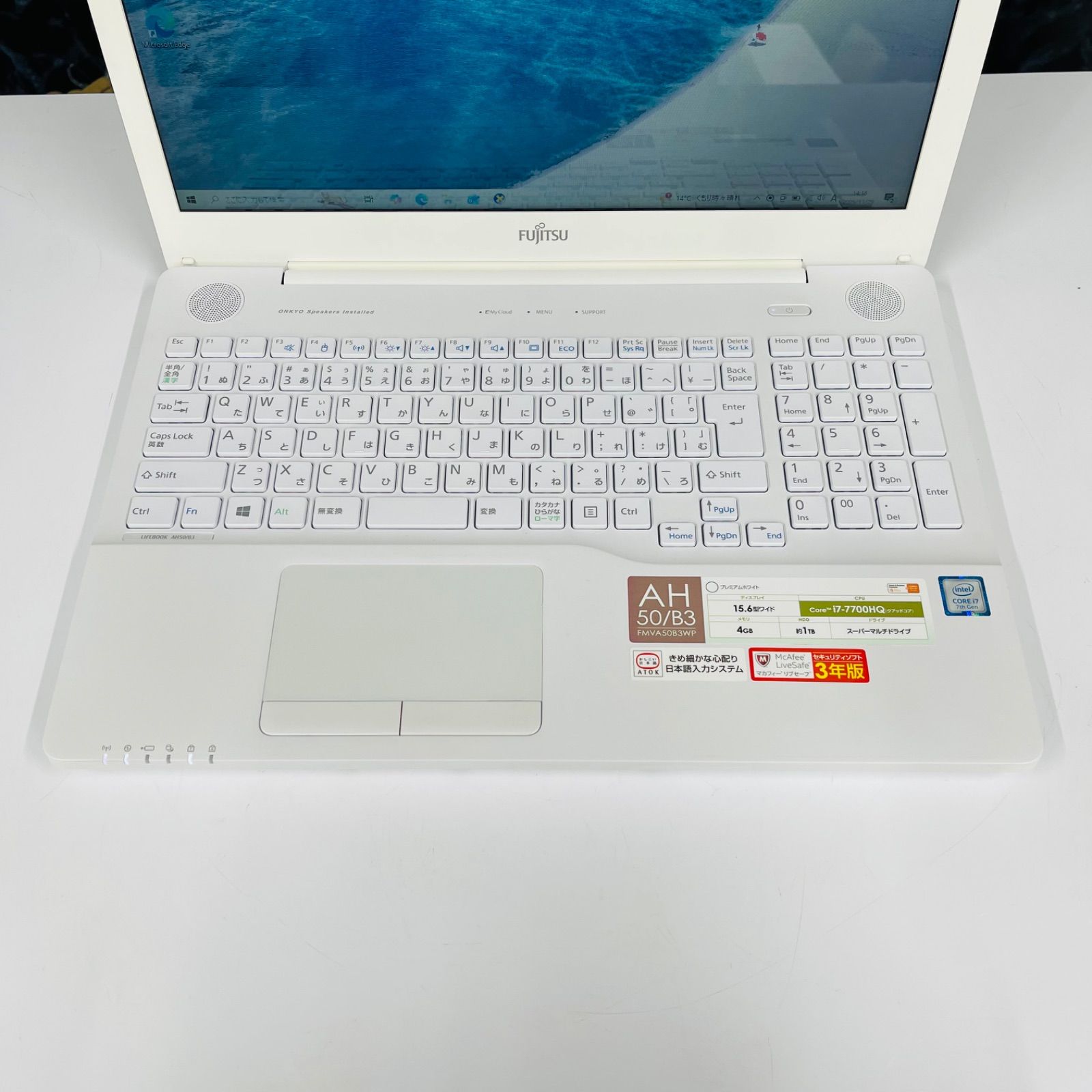 富士通 LIFEBOOK AH50/B3 i 7 7700HQ ノートパソコン 富士通 LIFEBOOK AH50/B3 Core i7 7700HQ 2.8GHz/8GB