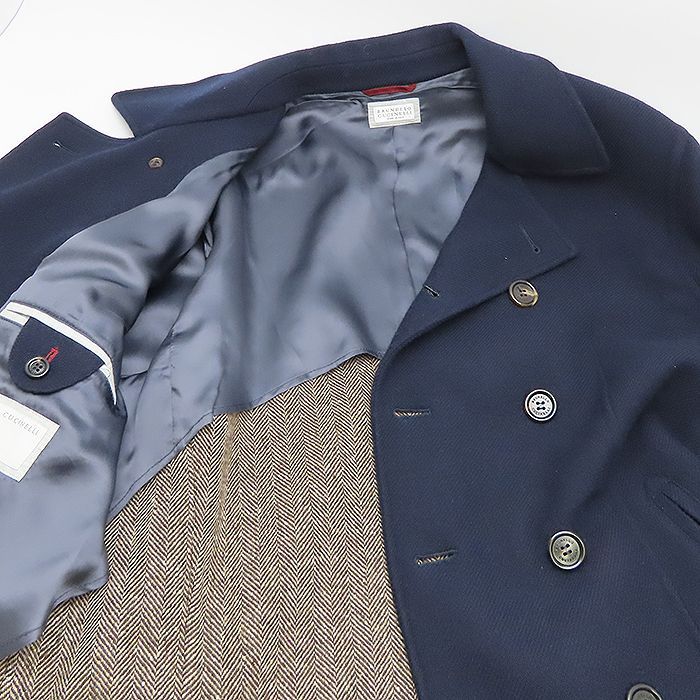 ブルネロクチネリ コート #48 M～L相当 ネイビー Brunello Cucinelli