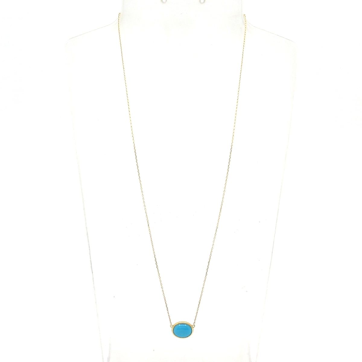 Unbranded ノーブランド ネックレス K 18 YG ライトブルー 総重量 2 3 g