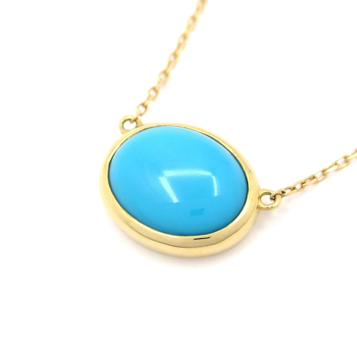 Unbranded ノーブランド ネックレス K 18 YG ライトブルー 総重量 2 3 g