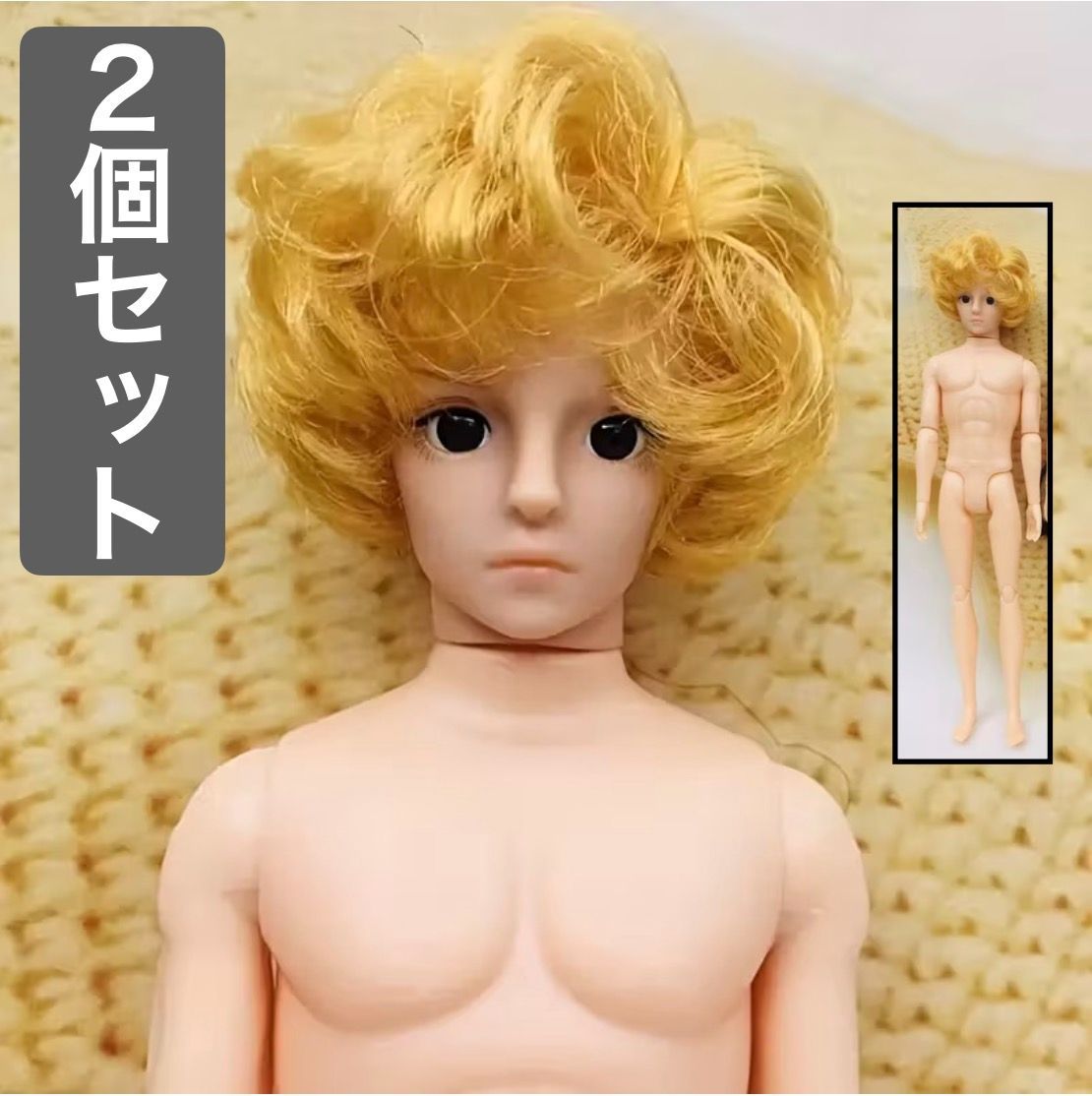 2個セット アクションフィギュア 1/6スケール 白人 色白 金髪