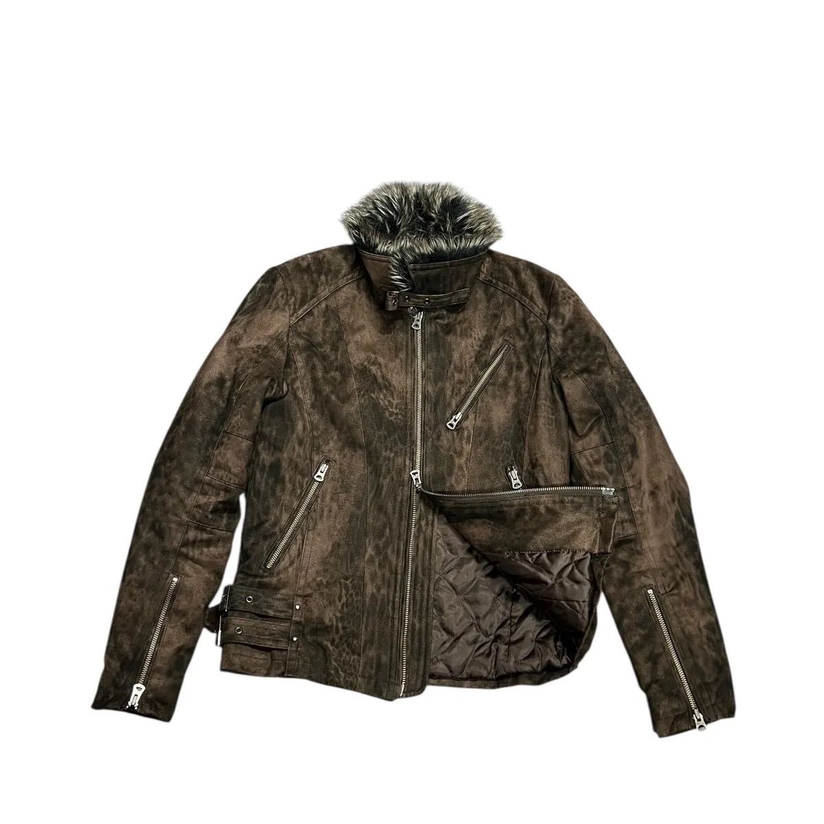 archive tornado mart レオパード マイクロスウェード ライダース