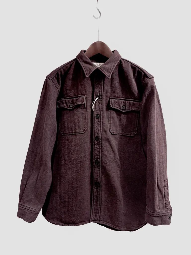 BIG JOHN US NAVY CPOシャツ ボルドー ビッグジョン Mサイズ