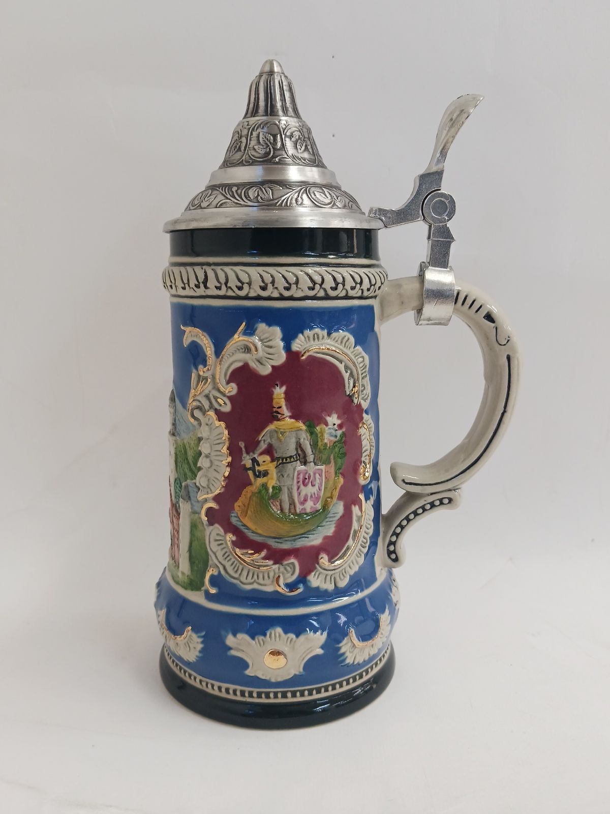 未使用保管品】GERZ ゲルツ 蓋つきビアマグ 陶器 陶磁器 西ドイツ製