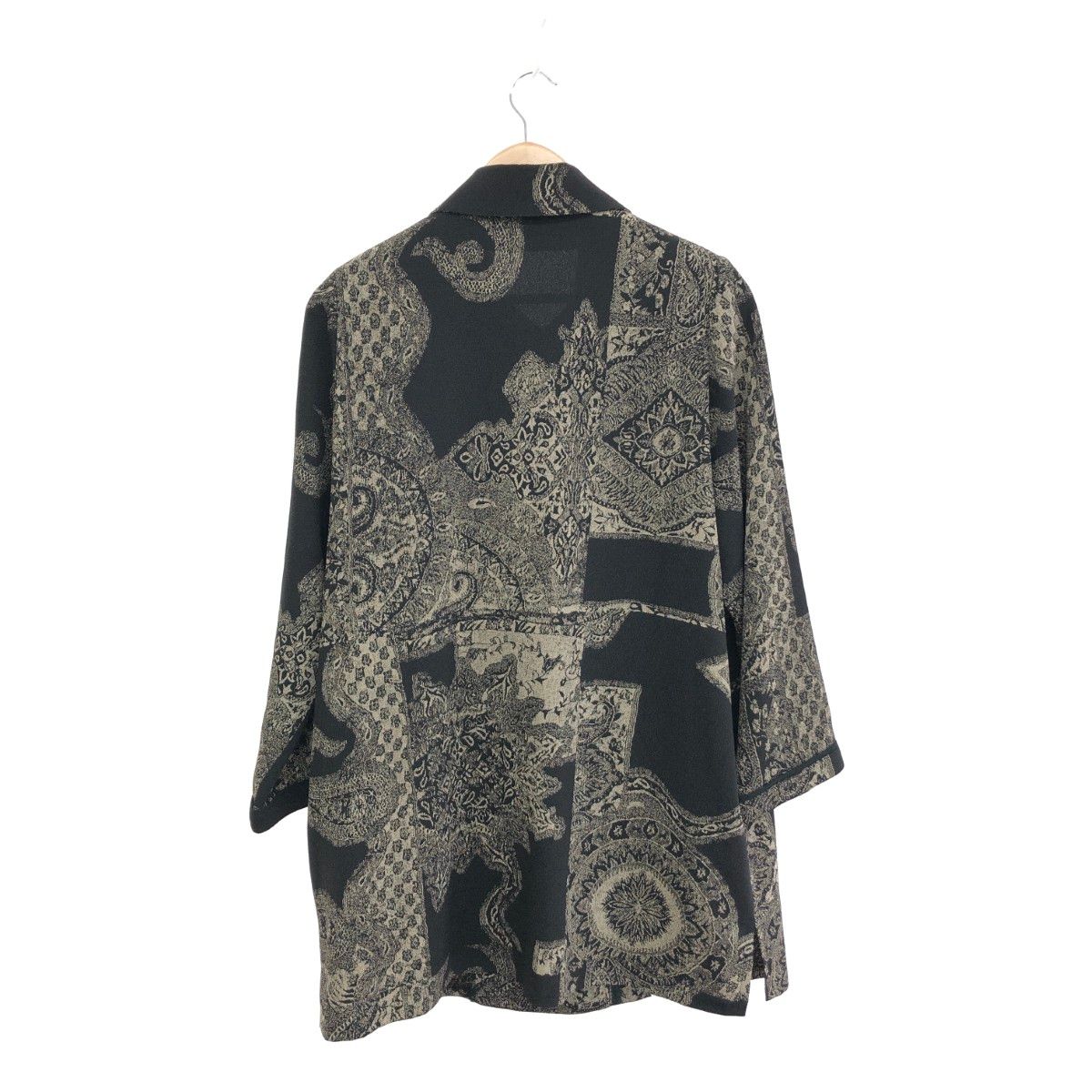 詩仙堂 シセンドウ 総柄ロングコート サイズ表記なし ちりめん/和柄