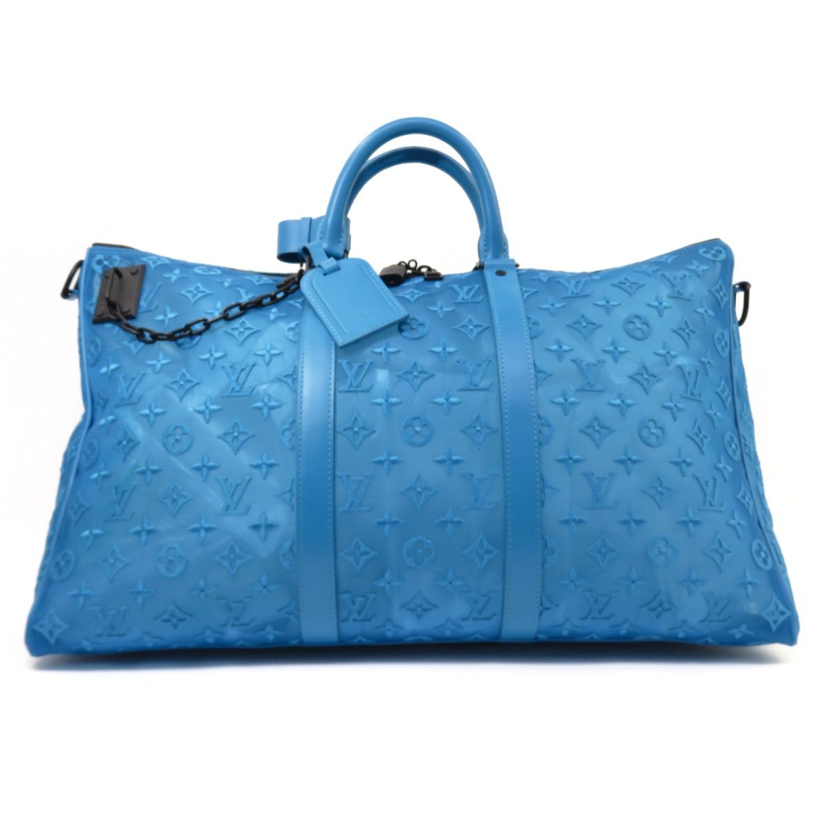 LOUIS VUITTON ルイヴィトン キーポル トリアングル50 M 45048 モノグラム メッシュ ボストンバッグ ショルダーバッグ