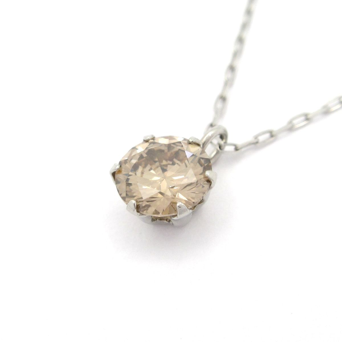 Unbranded ノーブランド ネックレス Pt 850×Pt 900×ダイヤモンド 総重量 0.8 g 0.30刻印