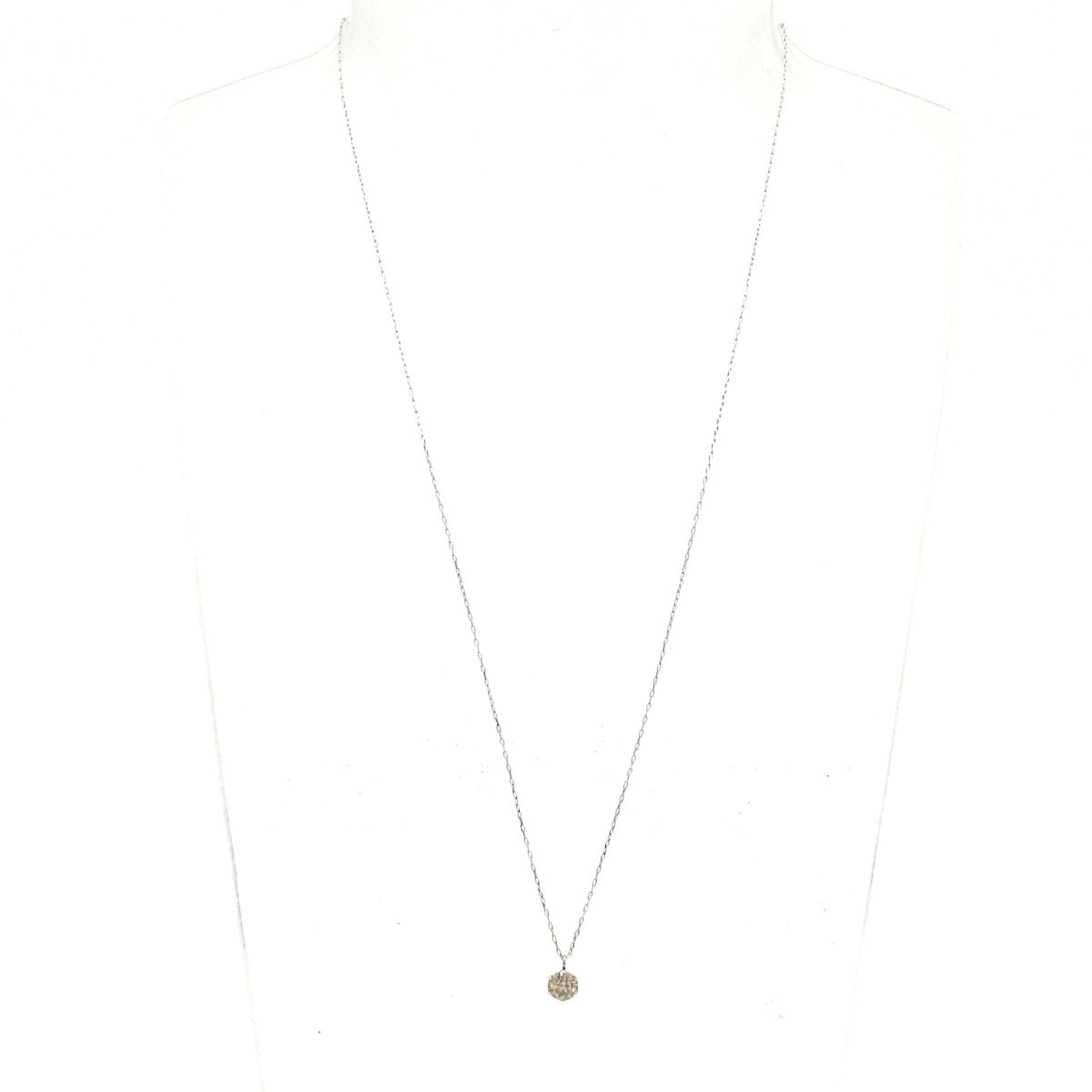 Unbranded ノーブランド ネックレス Pt 850 900 ダイヤモンド 総重量 0 8 g 30刻印