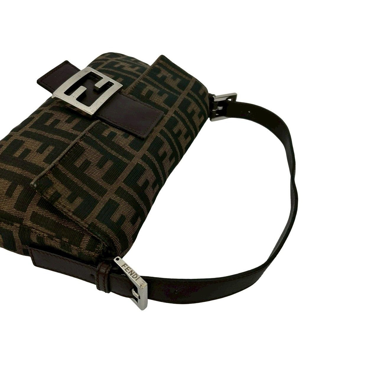 極 美品 希少品 FENDI フェンディ マンマバケット ズッカ FF 柄 ロゴ