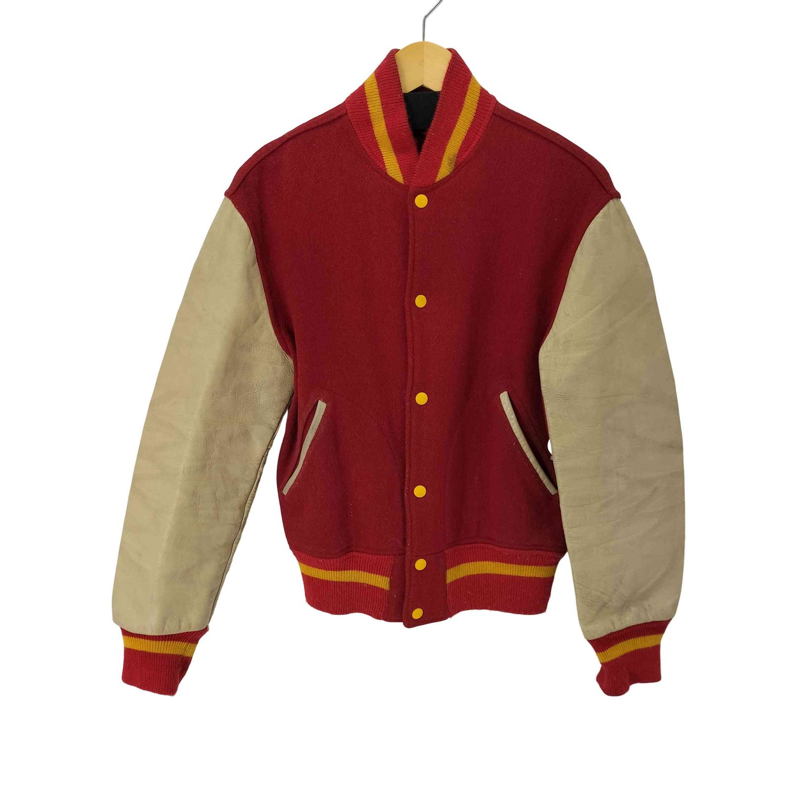 ユーズドフルギ 古着 50-60 s General Athletic Products ウール レザー スタジアムジャケット メンズ US 38