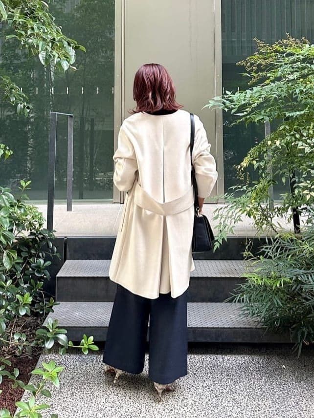 定価30800円 2024年秋冬新品未使用 LOUNIE ルーニィ コート cj40a LOUNIE 2024AW フリースコーディガン リバーコート ロングコート