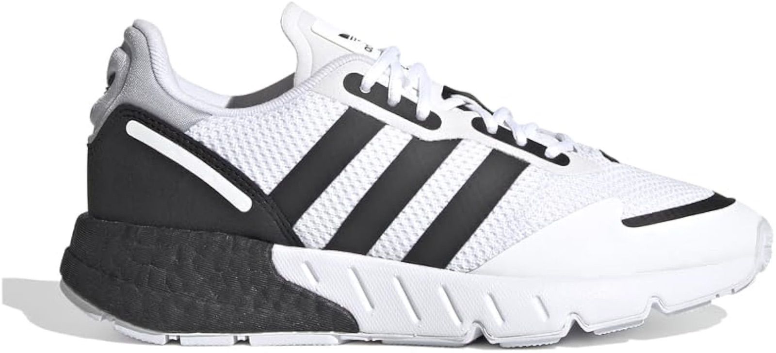 adidas ホワイト/ブラック 厚底スニーカー adidas】Zx 1K Boost スケートシューズ、ホワイト&ブラック 27.5cm