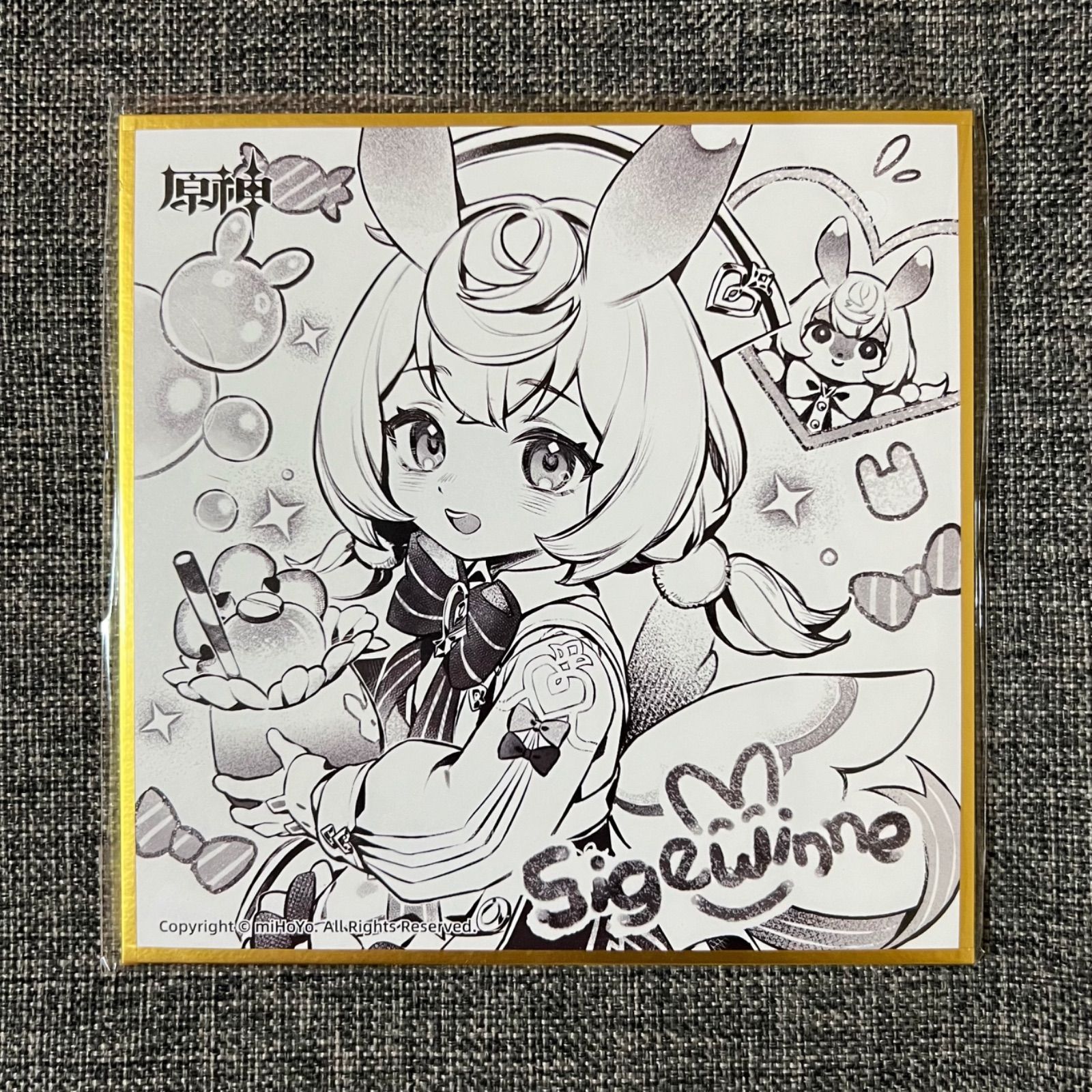 公式正規品 原神 4周年 特典 色紙 八重神子 神里綾人 アルハイゼン