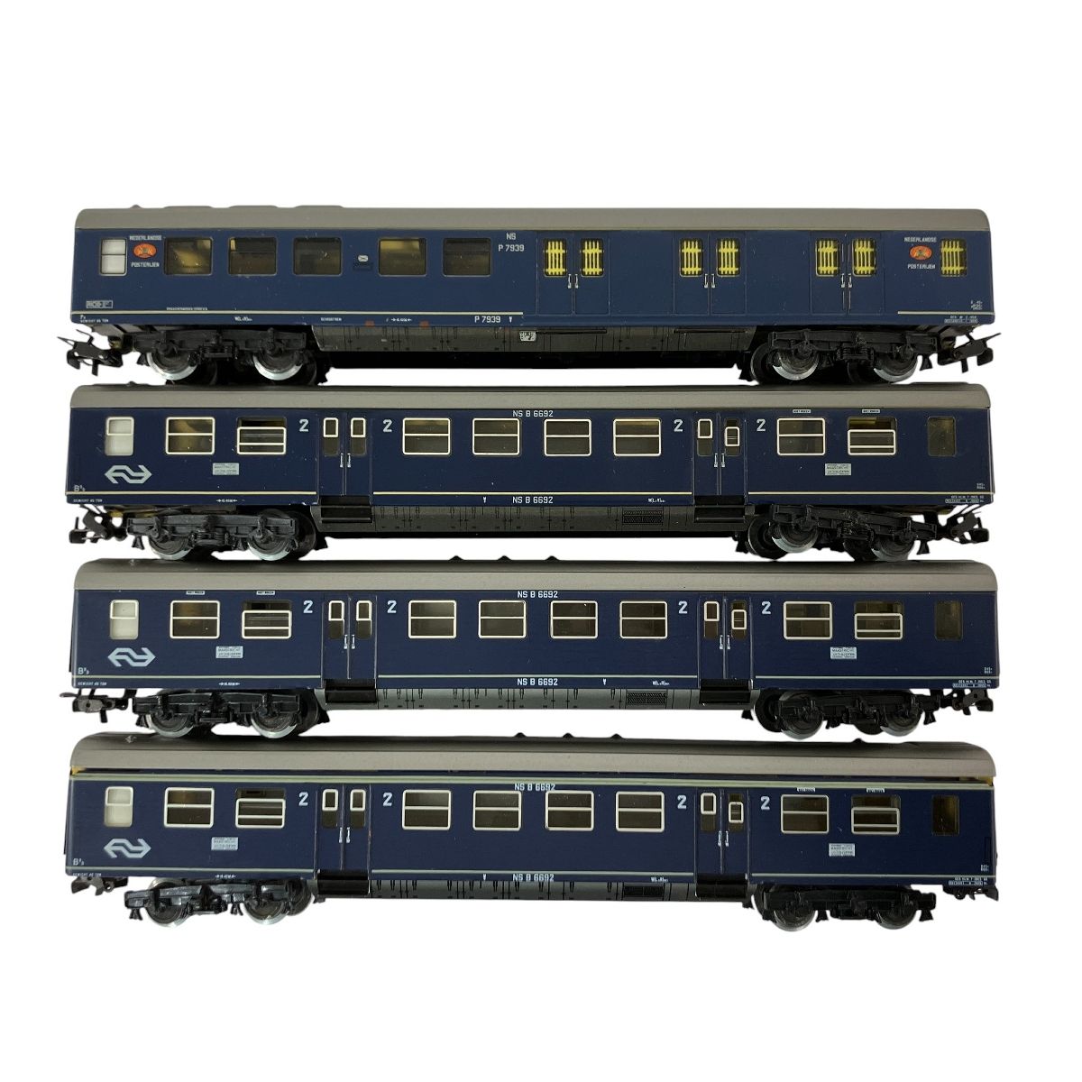 Marklin メルクリン 4048 4049 オランダ国鉄 NS 郵便車 2等車 4両