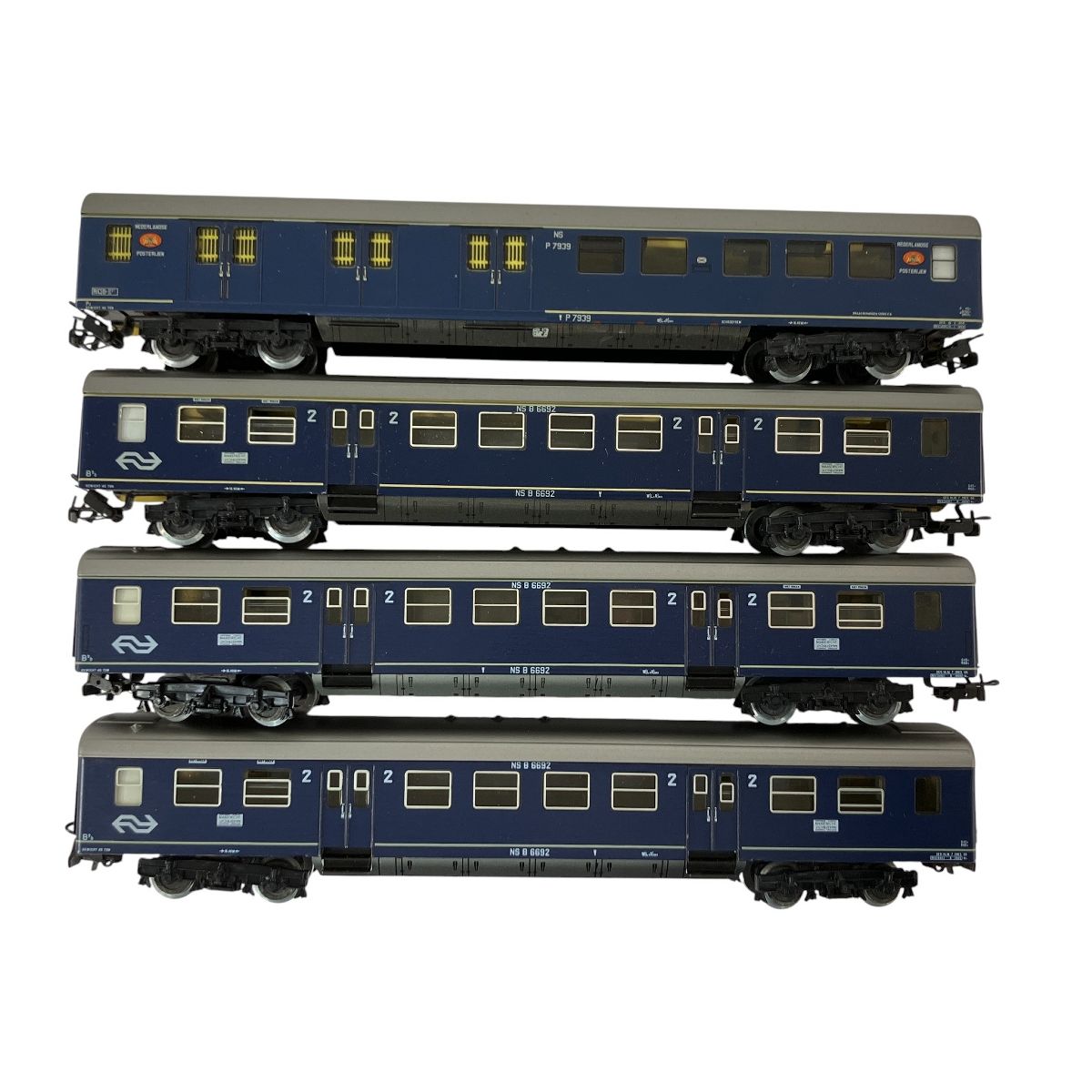 Marklin メルクリン 4048 4049 オランダ国鉄 NS 郵便車 2等車 4両