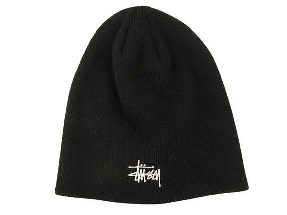 ステューシー STUSSY Basic Skullcap 1321085 ロゴ刺繍 ニット帽 黒 ブラック 帽子 ヘッドウェア AA