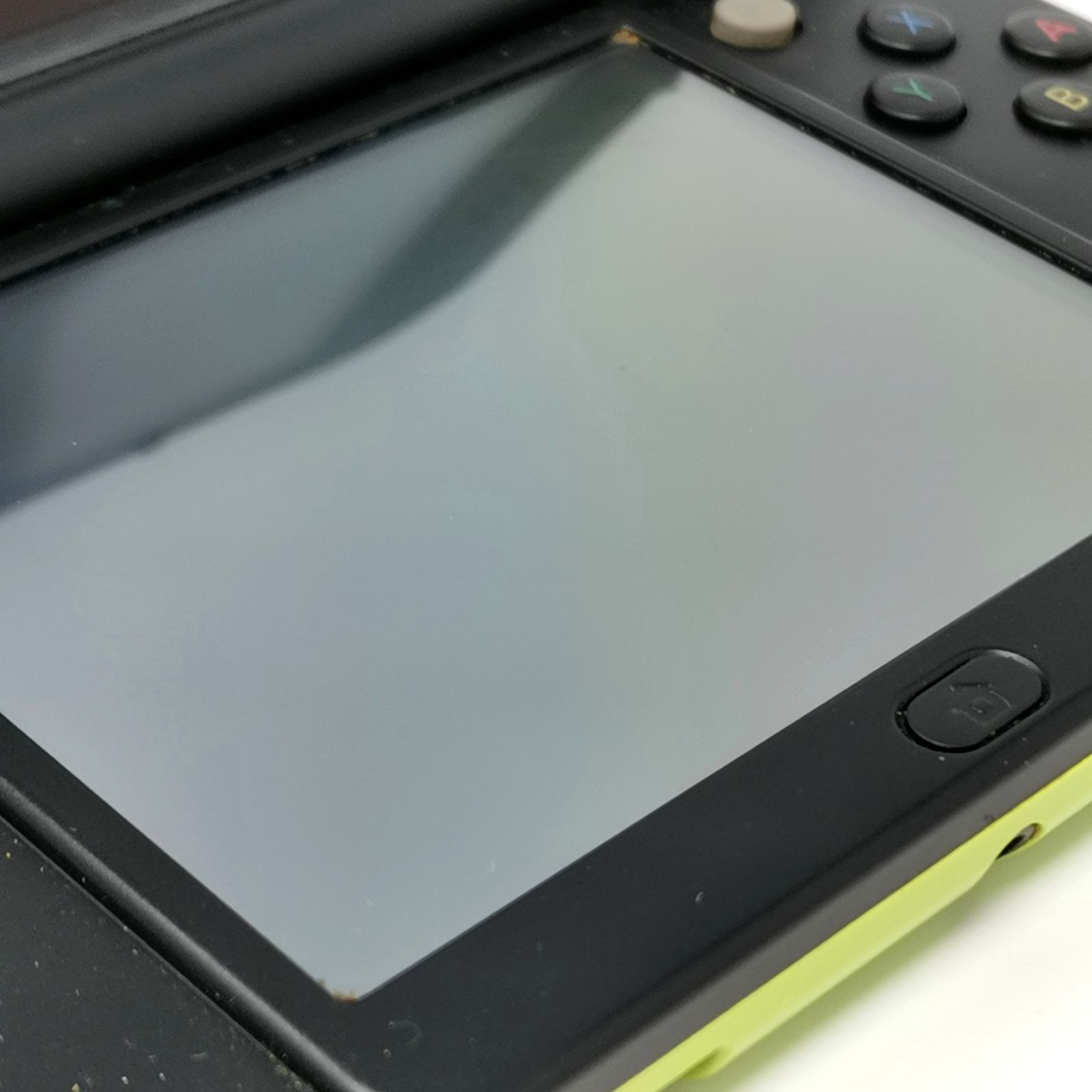 new Nintendo 3DS LL ライムグリーン ブラック ジャンク 充電器あり 