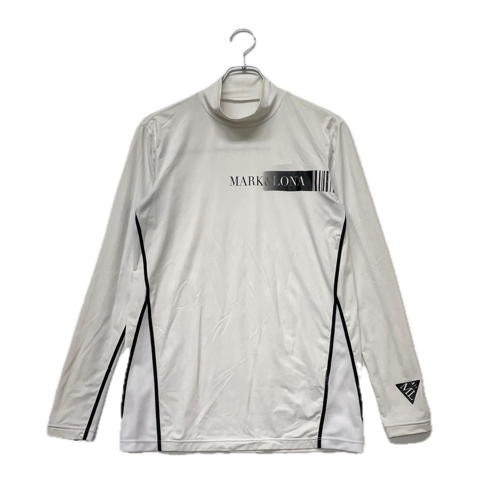 新品 MARK & LONA ホワイト ハイネック長袖モックシャツ メンズ マーク