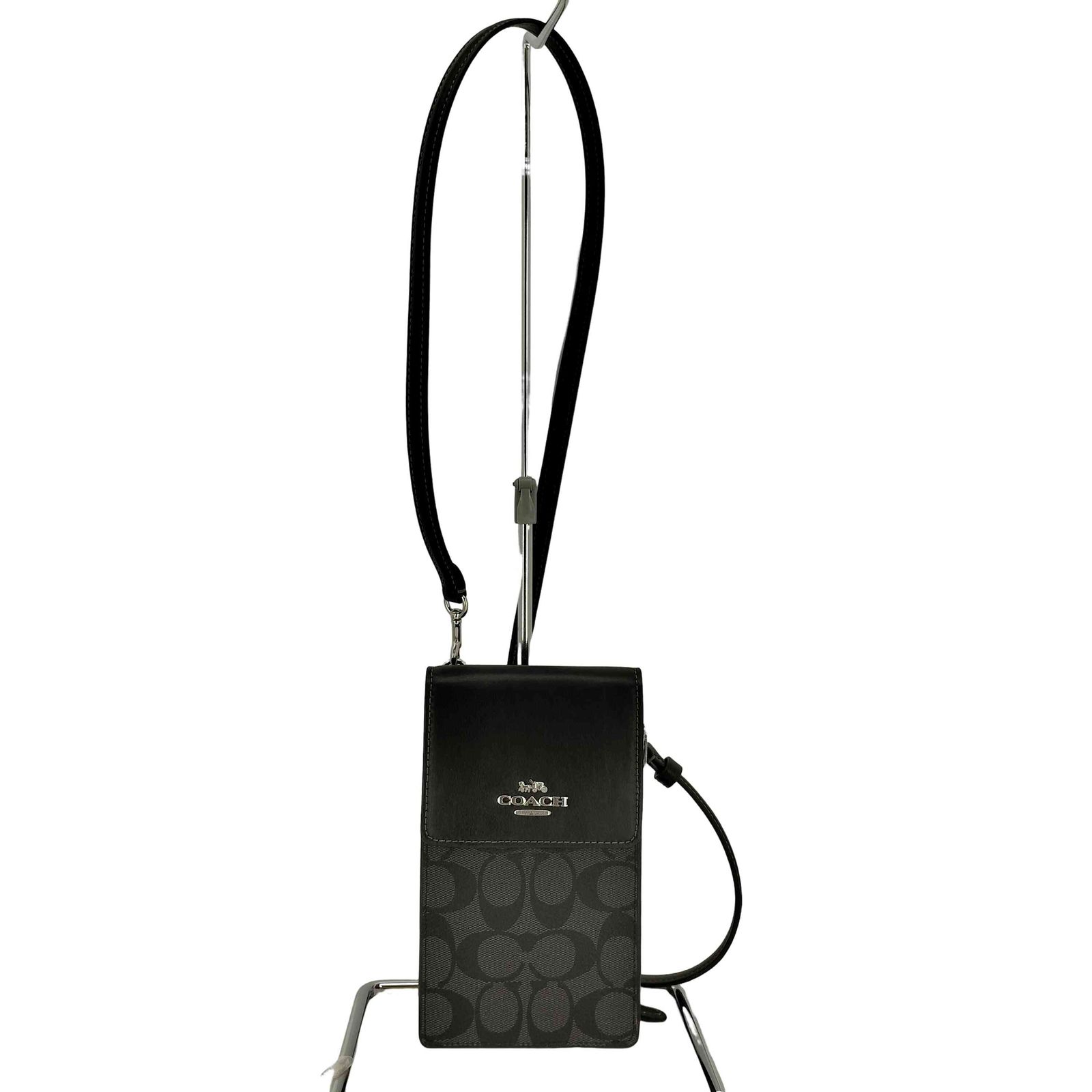 未使用コーチ ノース／サウス フォーン クロスボディ ブラック COACH