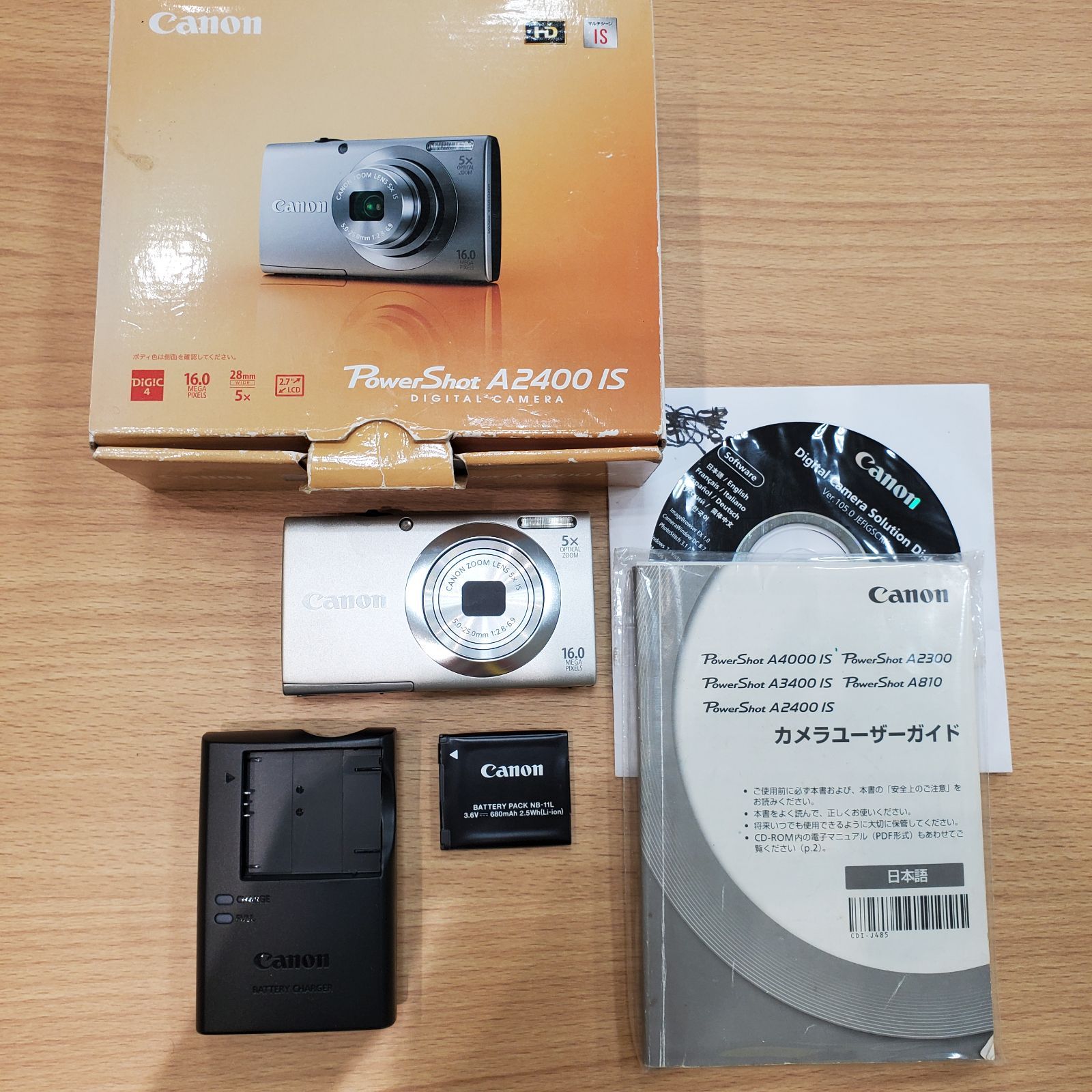 EL6】Canon キャノン PowerShot パワーショット A2400IS デジカメ 箱 
