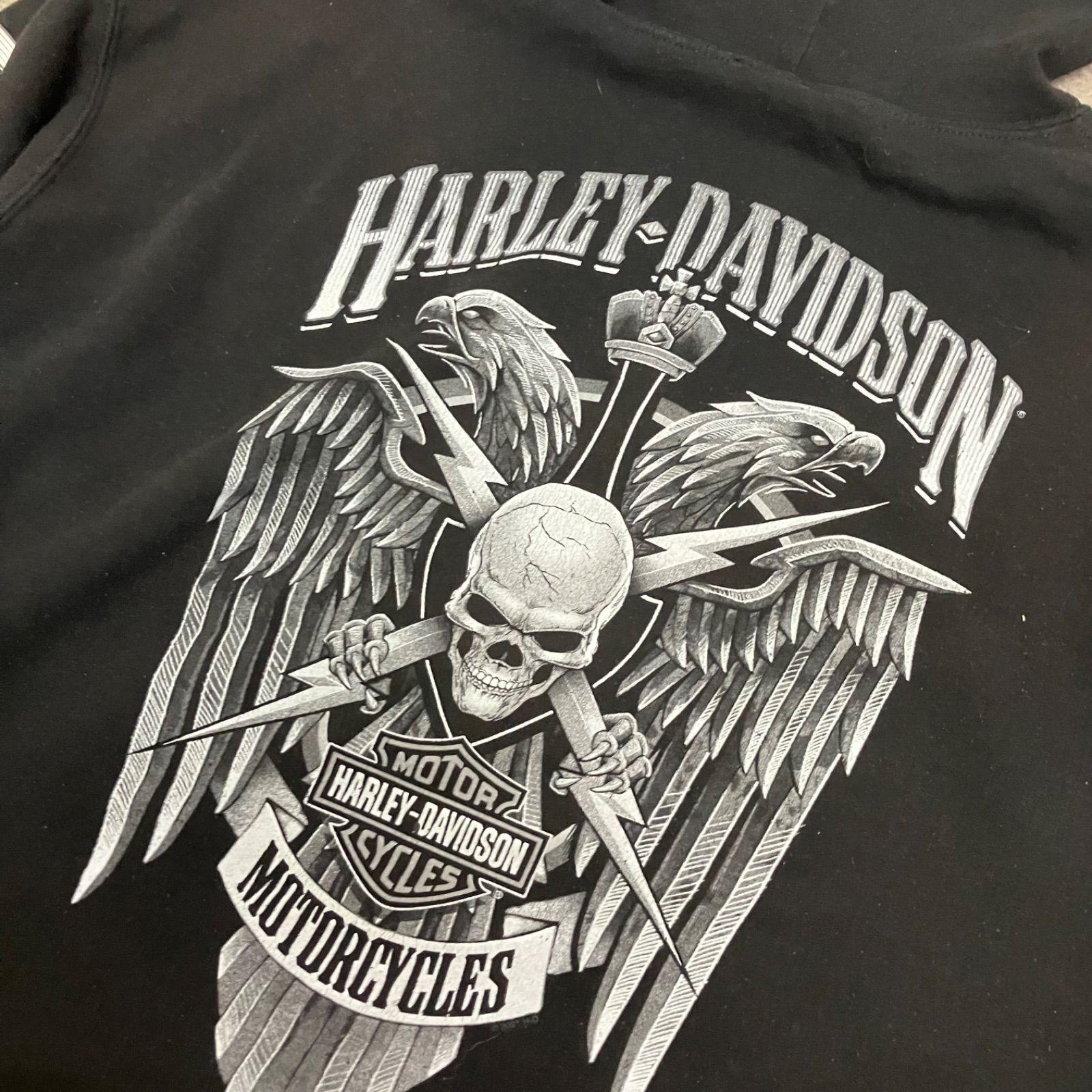 P2755 HARLEY DAVIDSON スカル ドクロ ジップパーカー - メルカリ