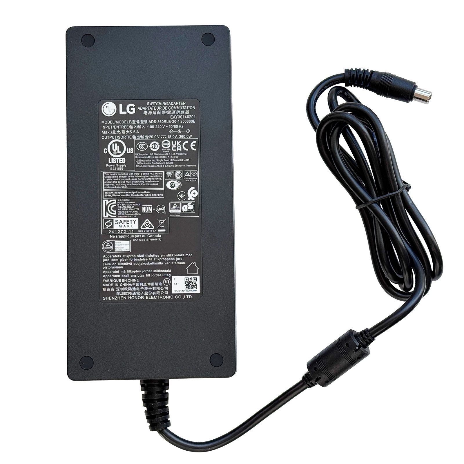 LG 360 W ACアダプター 19 5 V 10 8 A LED HD TV モニター対応 ACC LATP 2 電源コード付