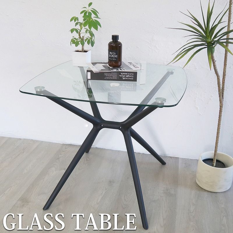 センターテーブル 北欧 おしゃれ ガラス テーブル スクエア インテリア