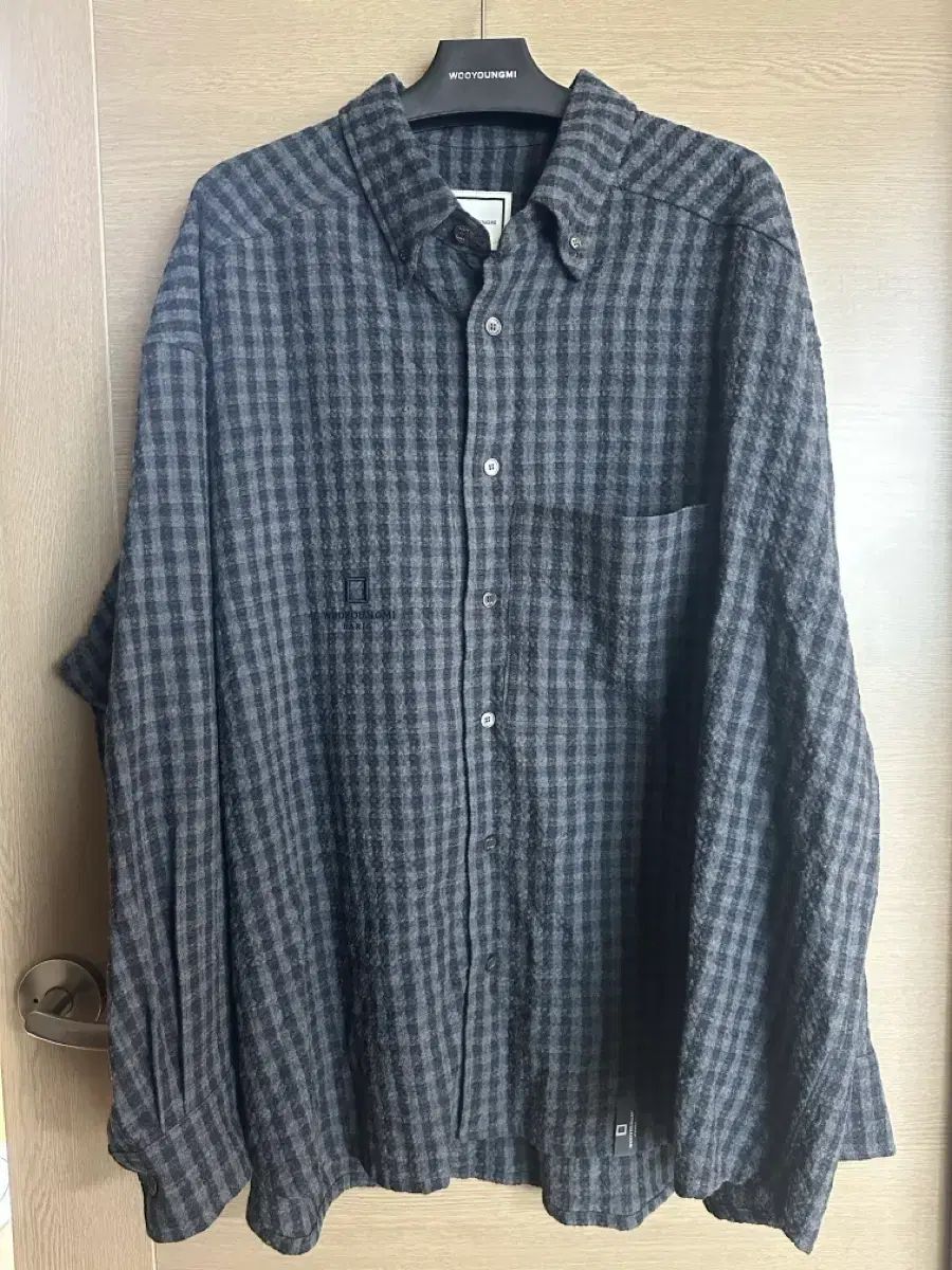 50 ウーヨンミ 25 FW グレー ギンガム CHECK シャツ
