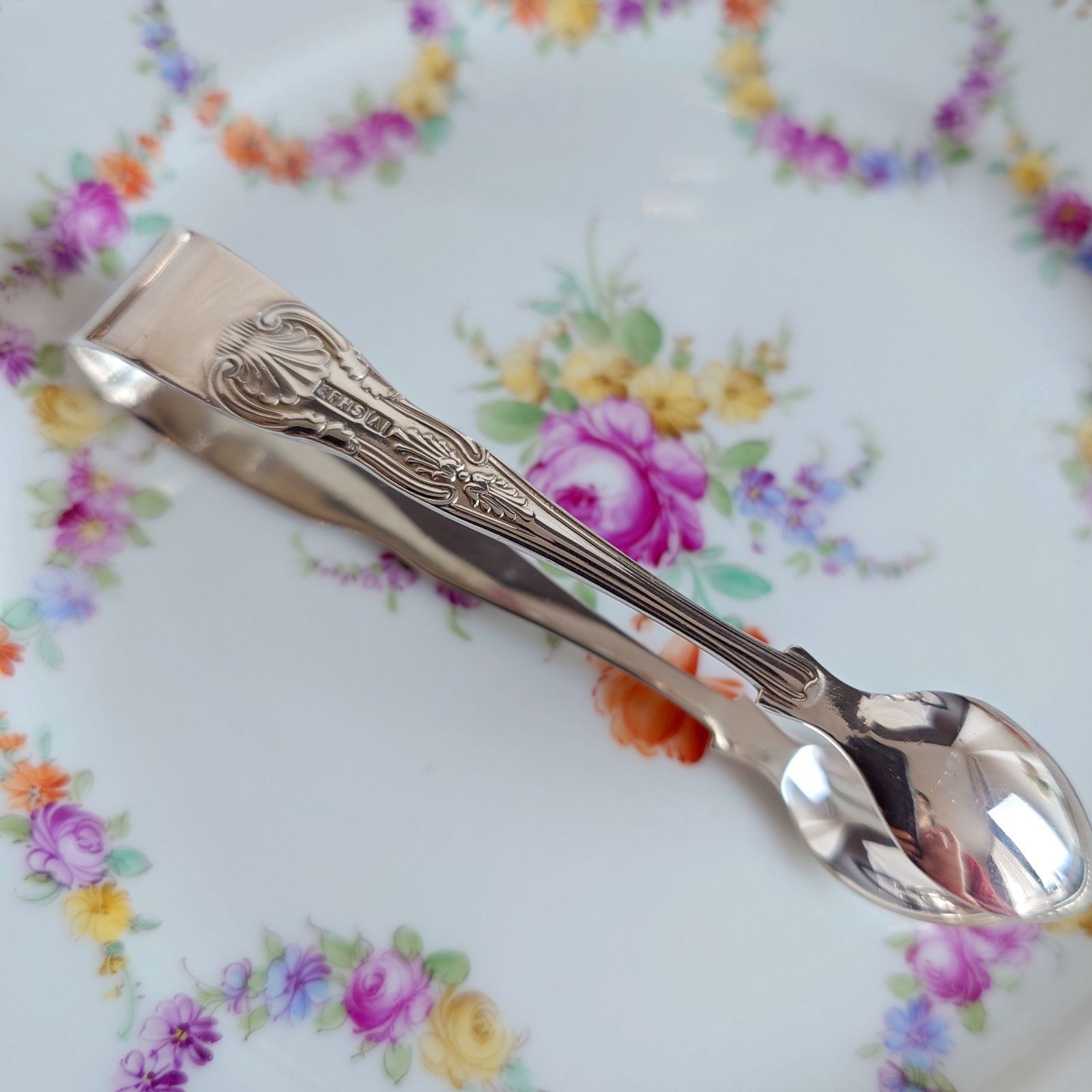 イギリス　アンティーク　シュガートング イギリス アンティーク シルバートング シュガートング キングス