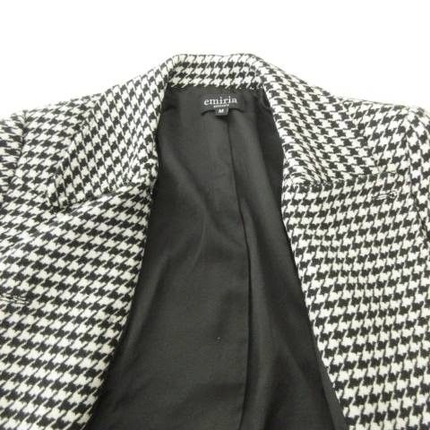 エミリアウィズ EmiriaWiz ジャケット 千鳥格子 ダブル 肩パッド 厚手