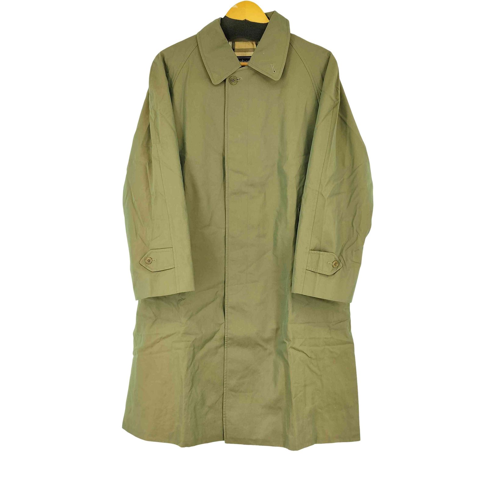 BURBERRYS(バーバリーズ) 裏地ノバチェック 玉虫 ステンカラーコート メンズ 表記無 【中古】【ブランド古着バズストア】 バーバリーズ BURBERRYS 裏地ノバチェック 玉虫 ステンカラーコート