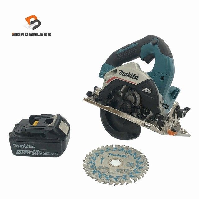 比較的 makita マキタ 18 V 125 mm 充電式マルノコ HS 474 D バッテリ 6.0 Ah 鮫肌付属 丸ノコ 丸鋸 丸のこ 製118955