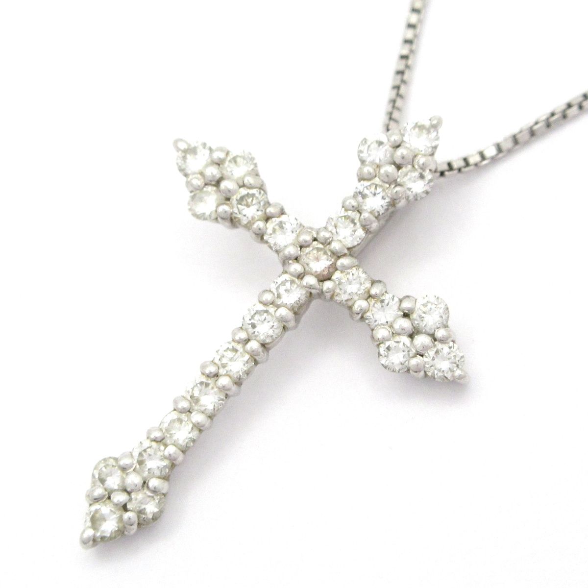 Unbranded ノーブランド ネックレス Pt 850 900 ダイヤモンド 総重量 4 2 g 0 50刻印