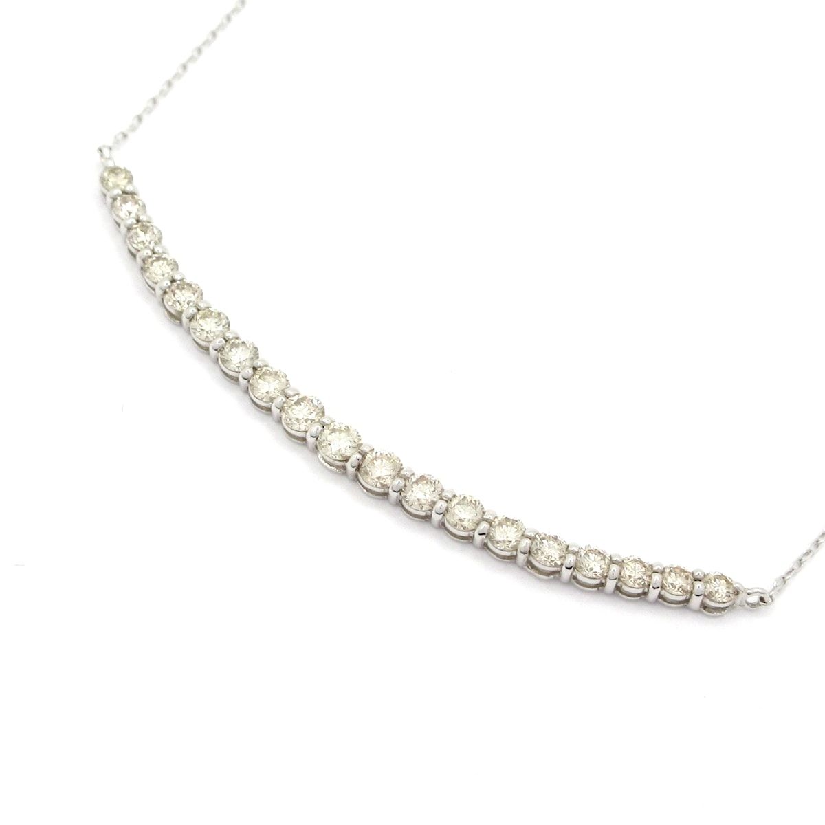 Unbranded ノーブランド ネックレス K 18 WG ダイヤモンド 総重量 2 1 g 00刻印