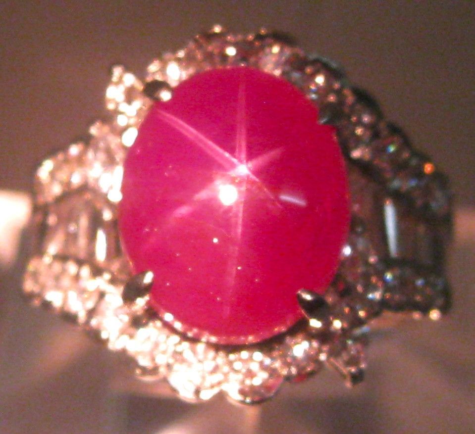 極美品 Pt900プラチナリング スタールビー6.745ct ダイヤ1.13ct - メルカリ