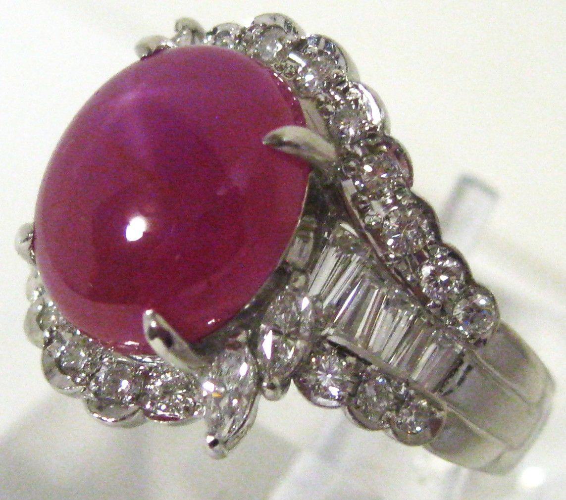 極美品 Pt900プラチナリング スタールビー6.745ct ダイヤ1.13ct - メルカリ