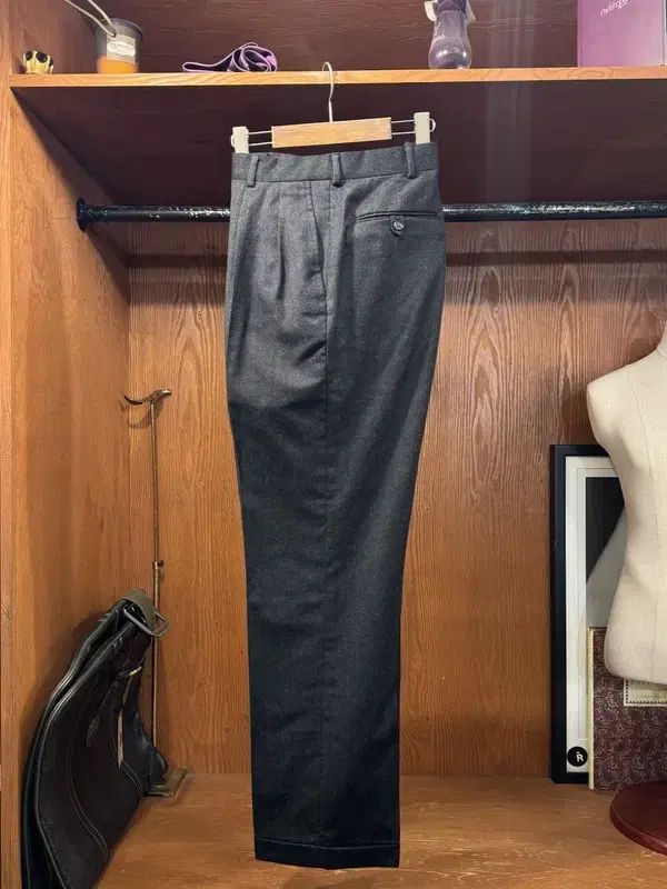 ランドエンズ ウール パンツ 32 33