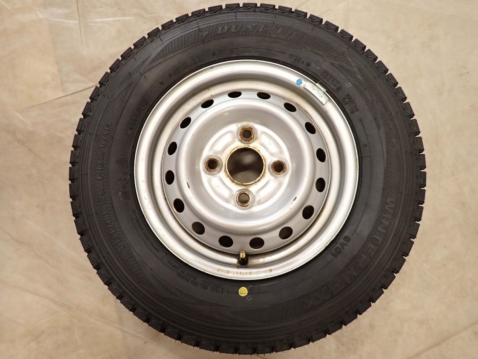  冬 製 4本SET 会社宛 145 R 12 4 J 6 PR LT ダンロップ WINTER MAXX SV 01 ダイハツ スチール 鉄 サンバー NO D 6489 12インチ以下 タイヤ ホイールセット