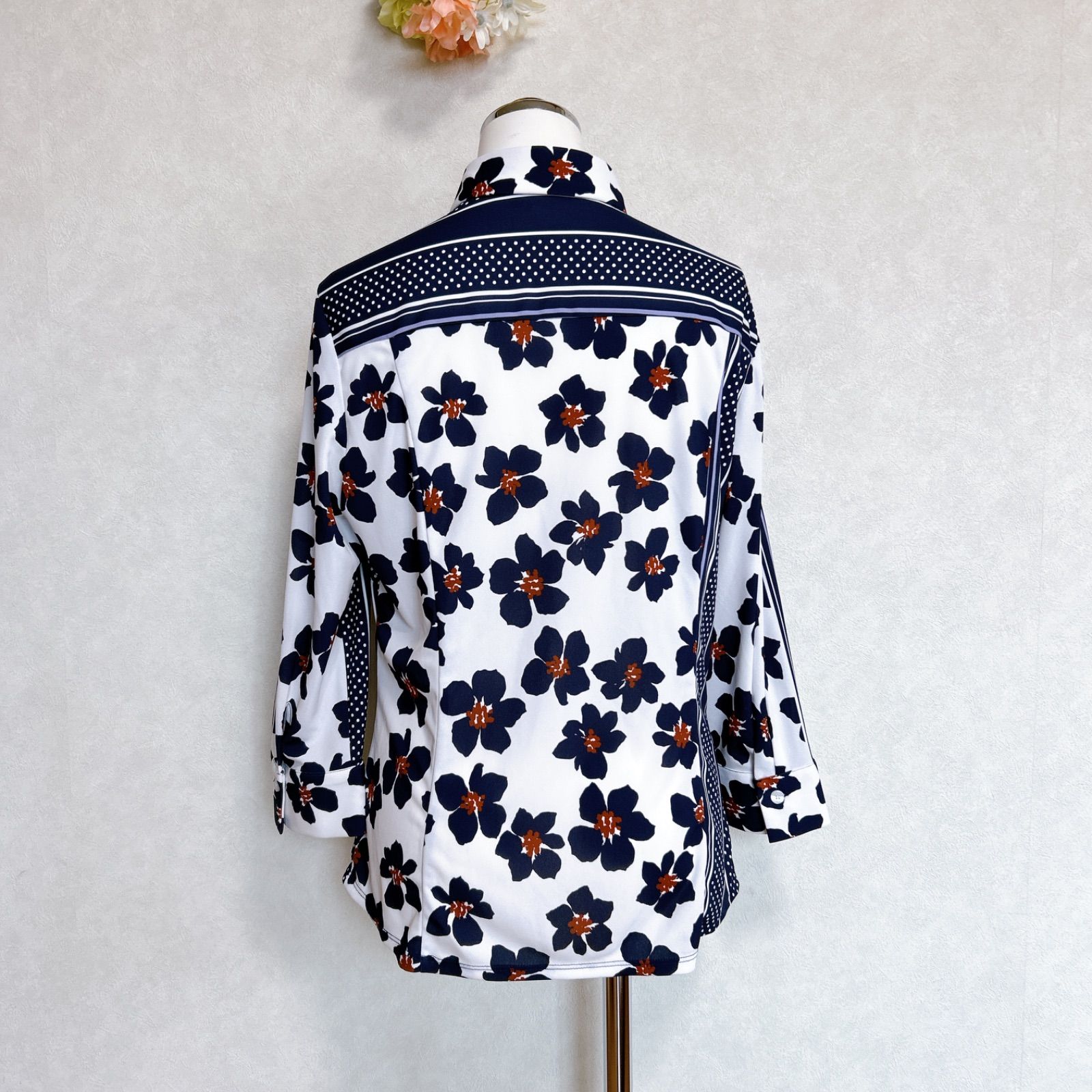 美品✨NARACAMICIE/ナラカミーチェ】フラワーストライプ ミックス 