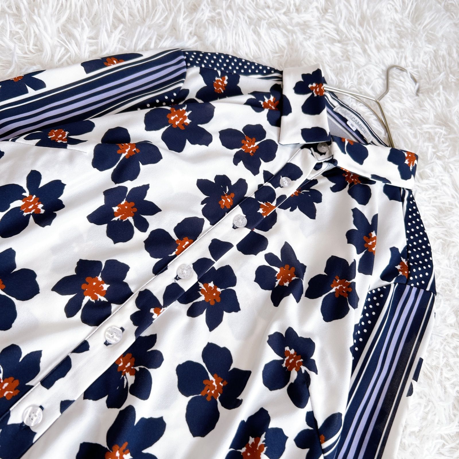 美品✨NARACAMICIE/ナラカミーチェ】フラワーストライプ ミックス 